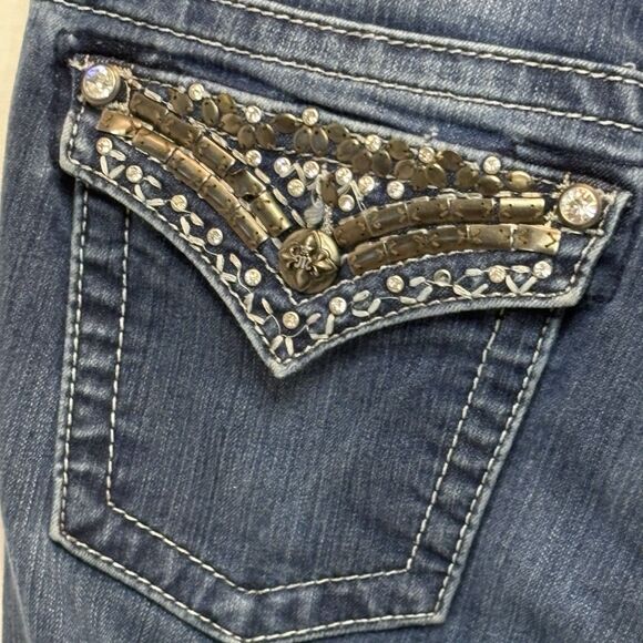 Miss Me Jeans JP5489B2 Boot Cut Distressed Size 29 Color DK131 Y2K Embroidered - Picture 8 of 12